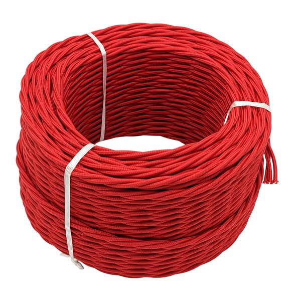 Verseiltes, gedrehtes Textilkabel FRTX-HFX 3G0,75 rot